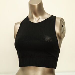 Fabletics black semi sheer crop size S